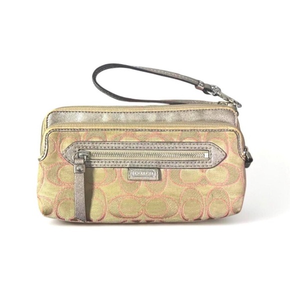 COACH Special Edition 2004 Bronze/Pink Wristlet - Picture 1 of 4